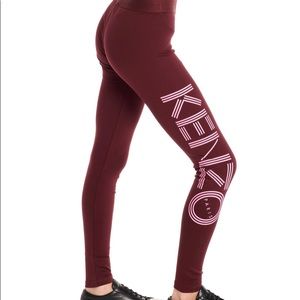 Kenzo Paris Women’s XS Knit Spell Out  Strech Purple Legging Athleisure Yoga Y2K